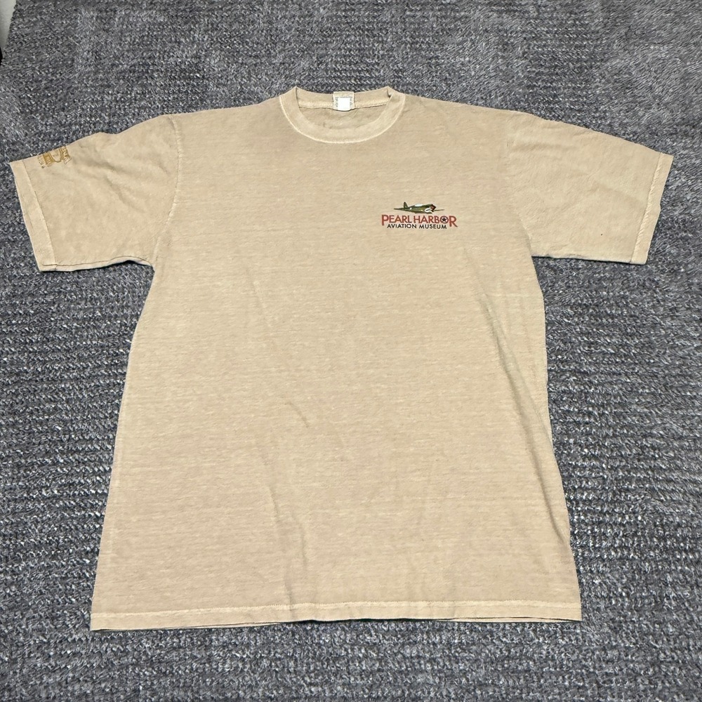 Crazy Shirts Mens T Shirt Large Pearl Harbor Aviation Museum‎ TBM Avenger Kona